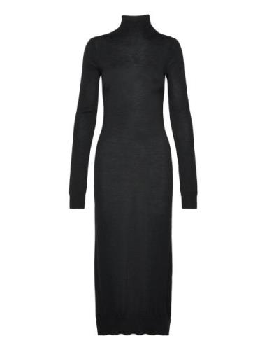Knit Turtleneck Dress Polvipituinen Mekko Black Filippa K