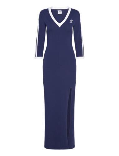 Maxi Dress V Maksimekko Juhlamekko Blue Adidas Originals