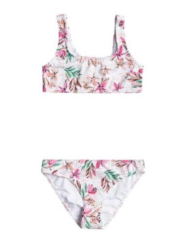 Happy Tropical Rg Bralette Set Bikinit White Roxy