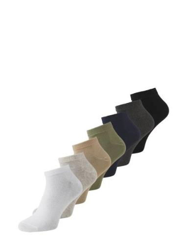 Jacfade Solid Short Socks 7 Pack Nilkkasukat Lyhytvartiset Sukat Grey ...