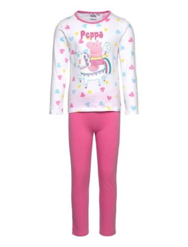 Long Pyjamas Pyjamasetti Pyjama Pink Gurli Gris