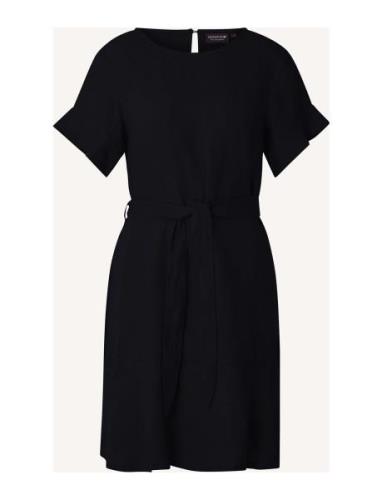 Meghan Linen Dress Polvipituinen Mekko Black Lexington Clothing