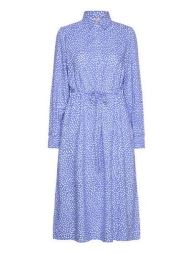 B. Copenhagen Dress-Light Woven Polvipituinen Mekko Blue Brandtex