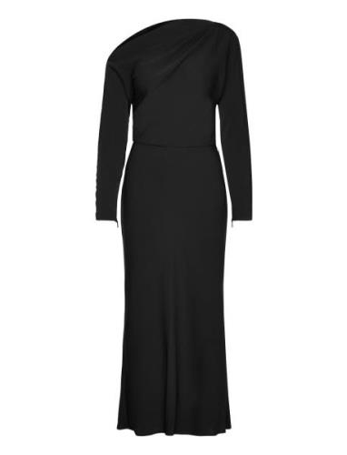 Asymmetrical Dress With Slit Maksimekko Juhlamekko Black Mango