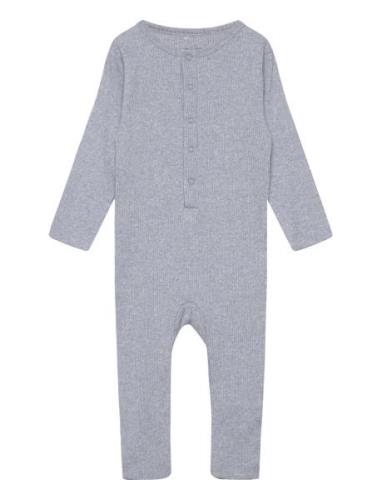 Romper Ls Rib Pitkähihainen Body Grey Fixoni