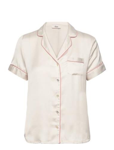 Gia Shirt Pyjama Top Toppi Cream Etam