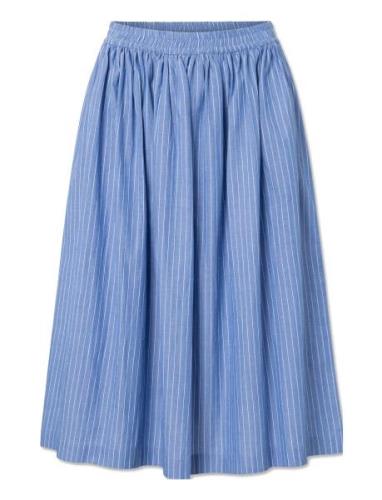 Olga Skirt Polvipituinen Hame Blue STUDIO FEDER