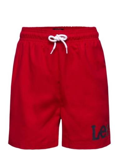Wobbly Graphic Swimshort Uimashortsit Red Lee Jeans