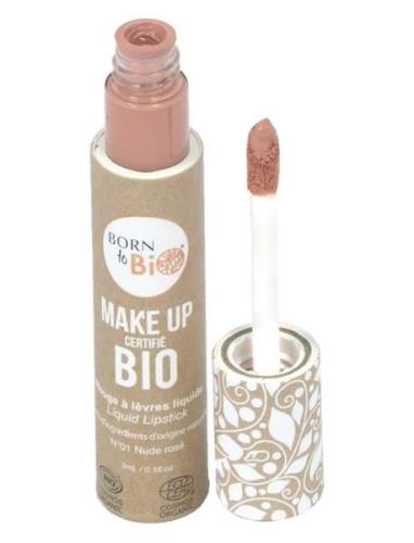 Born To Bio Organic Liquid Lipstick Huulikiilto Meikki Pink Born To Bi...