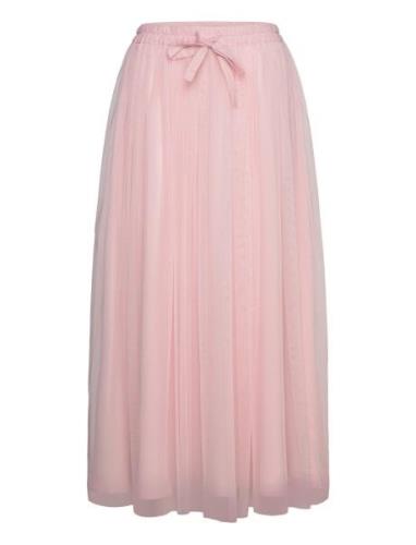 Tulle Skirt Polvipituinen Hame Pink A-View