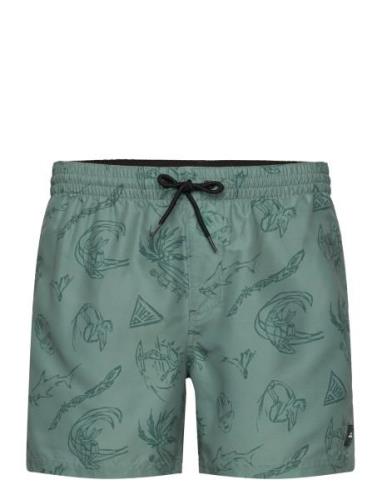 Mix & Match Cali Print 15'' Swim Shorts Uimashortsit Green O'neill