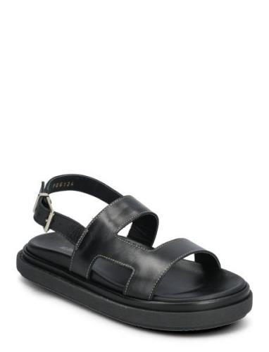 Lorelei Black Leather Sandals Matalapohjaiset Sandaalit Black ALOHAS