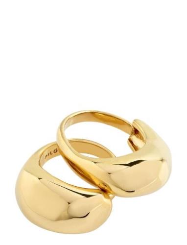 Light Recycled Ring, 2-In-1 Set Sormus Korut Gold Pilgrim