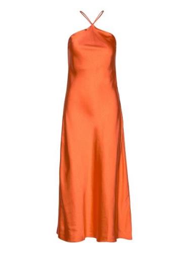 Enpapaya Sl Midi Dress 6984 Polvipituinen Mekko Orange Envii