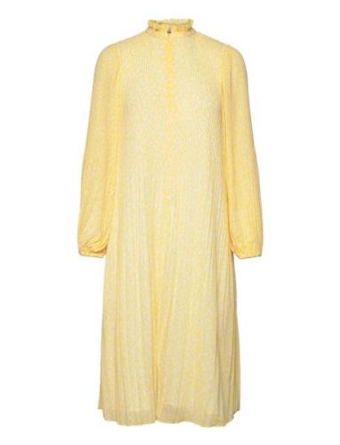 Binacras Dress Polvipituinen Mekko Yellow Cras