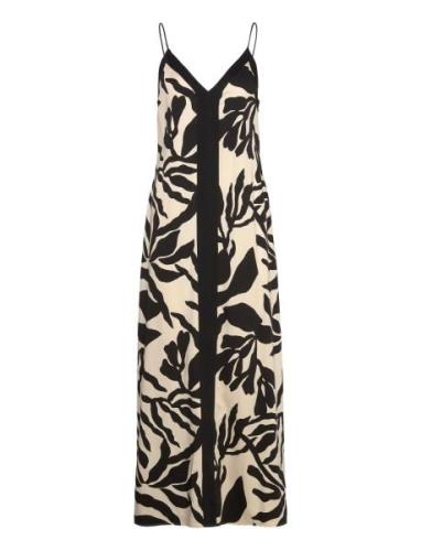 Palm Print Strap Dress Polvipituinen Mekko Black GANT