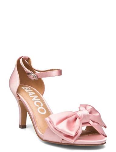 Biaadore Bow Sandal Satin Korolliset Sandaalit Pink Bianco