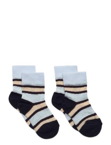 2 Pack Two T Striped Socks Sukat Blue FUB