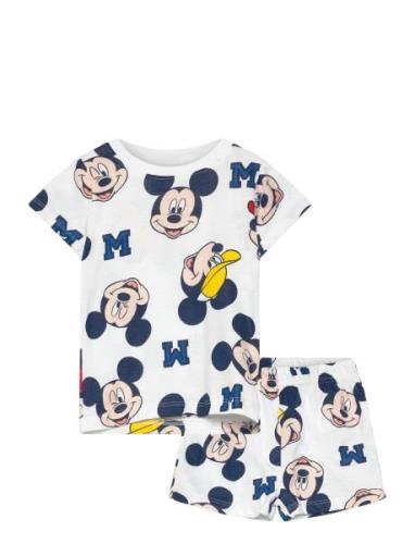 Pyjama Pyjamasetti Pyjama White Mickey Mouse
