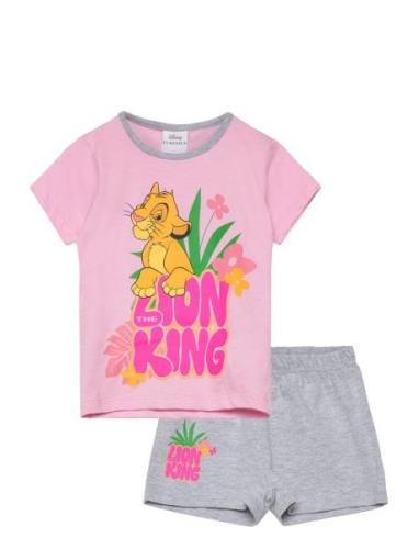 Set Pyjalong Pyjamasetti Pyjama Pink Løvernes Konge