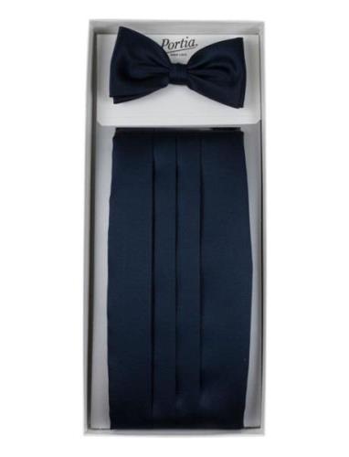 Polyester Cummerbund Set Rusetti Navy Portia 1924