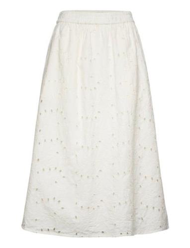 Slkiara Skirt Polvipituinen Hame White Soaked In Luxury