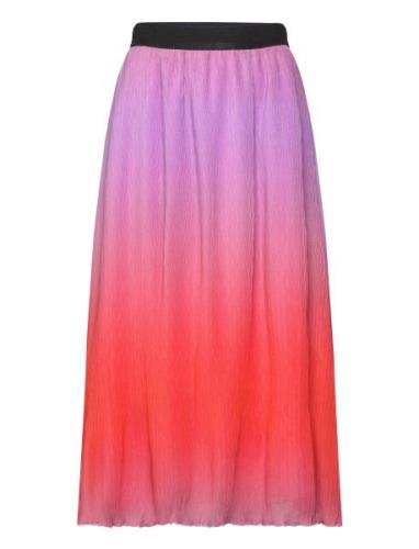 Plissé Skirt In Dip Dye Polvipituinen Hame Pink Coster Copenhagen