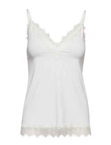 Rwbillie Lace Strap Top Tops T-shirts & Tops Sleeveless White Rosemund...