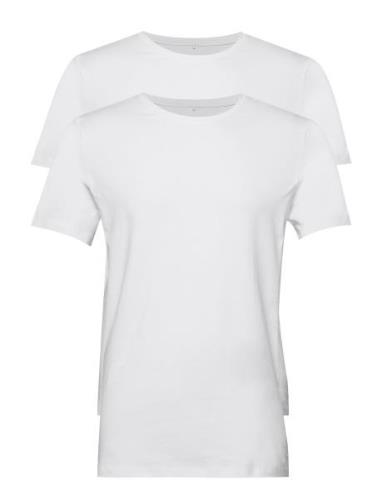 Bhdinton Crew Neck Tee 2-Pack Tops T-shirts Short-sleeved White Blend