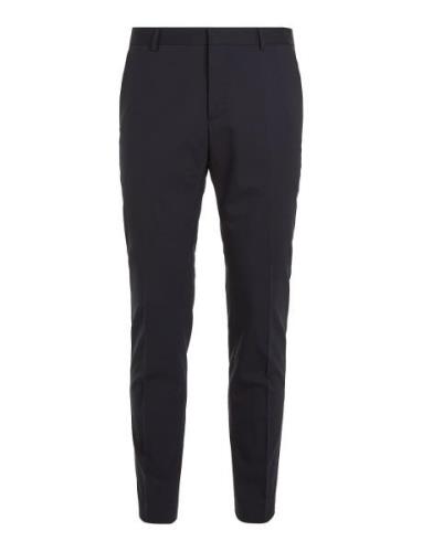 Stretch Wool Slim Suit Pant Bottoms Trousers Formal Navy Calvin Klein