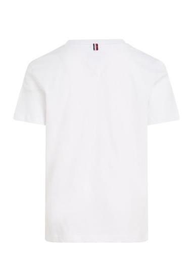 Boys Basic Cn Knit S/S Tops T-shirts Short-sleeved White Tommy Hilfige...
