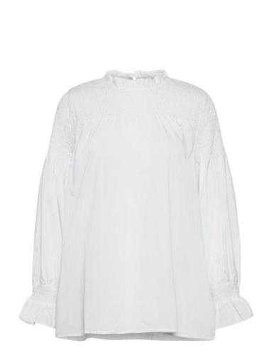 Pzwillo Blouse Tops Blouses Long-sleeved White Pulz Jeans