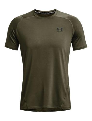 Ua Hg Armour Fitted Ss Sport T-shirts Short-sleeved Khaki Green Under ...