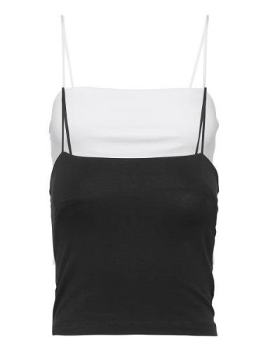 2-Pack Scarlet Singlet Tops T-shirts & Tops Sleeveless Black Gina Tric...