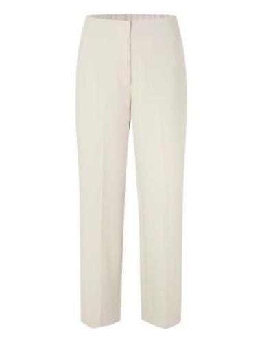 Evie Classic Trousers Bottoms Trousers Straight Leg Cream Second Femal...