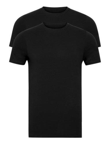 Tee 2-Pack Bamboo Fsc Tops T-shirts Short-sleeved Black Resteröds