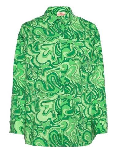Shirt Tops Shirts Long-sleeved Green Barbara Kristoffersen By Rosemund...