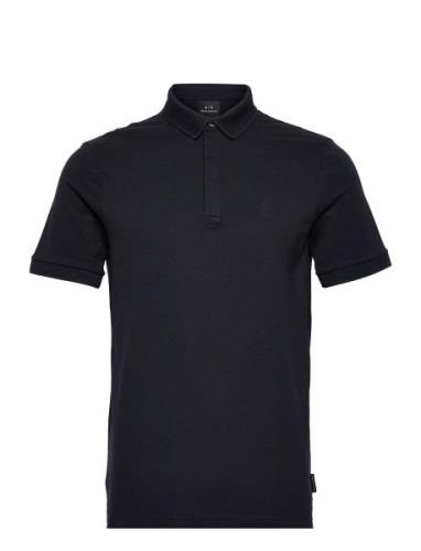 Polo Shirt Tops Polos Short-sleeved Black Armani Exchange