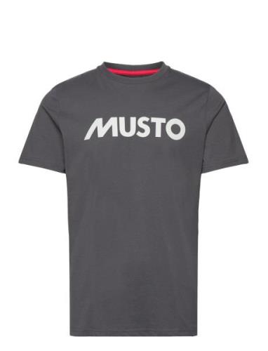 M Musto Logo Tee Sport T-shirts Short-sleeved Grey Musto