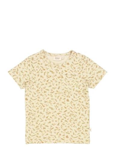 T-Shirt Alvin Tops T-shirts Short-sleeved Cream Wheat