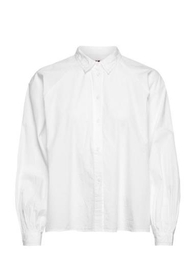 Org Co Solid Raglan Shirt Ls Tops Shirts Long-sleeved White Tommy Hilf...