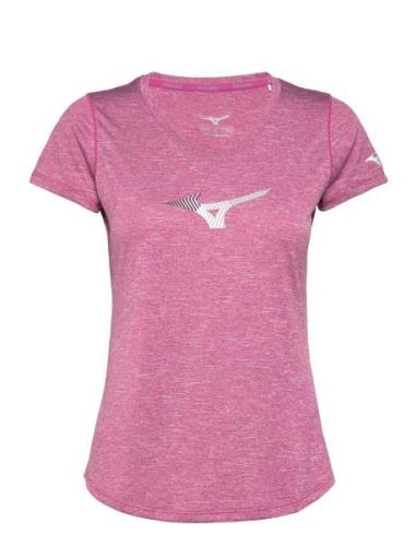 Impulse Core Rb Tee Sport T-shirts & Tops Short-sleeved Pink Mizuno
