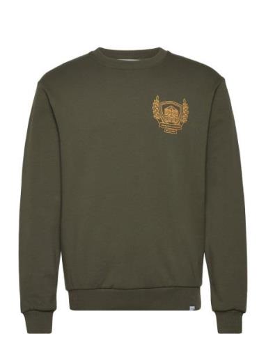 Chad Sweatshirt Tops Sweat-shirts & Hoodies Sweat-shirts Khaki Green L...