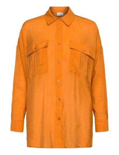 Nuelinam Ls Shirt Tops Shirts Long-sleeved Orange Nümph