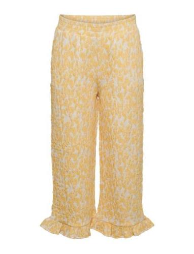 Pkmaya Culotte Pant Bottoms Trousers Yellow Little Pieces