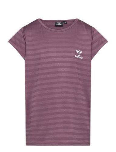 Hmlsutkin T-Shirt S/S Sport T-shirts Short-sleeved Purple Hummel