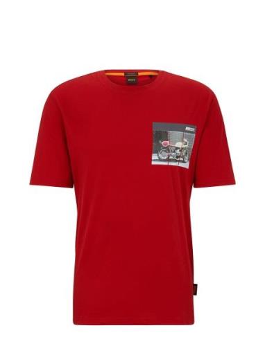 Teemotor Tops T-shirts Short-sleeved Red BOSS