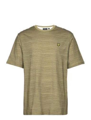 Breton Stripe T Shirt Tops T-shirts Short-sleeved Khaki Green Lyle & S...