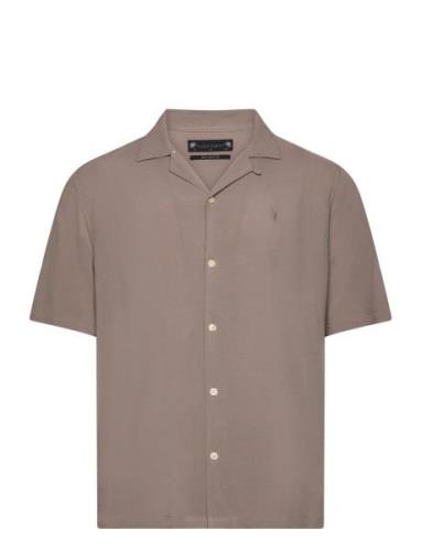 Venice Ss Shirt Tops Shirts Short-sleeved Brown AllSaints