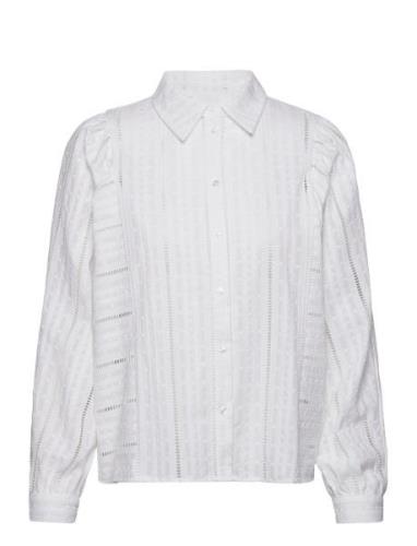 Lr-Alaya Tops Shirts Long-sleeved White Levete Room
